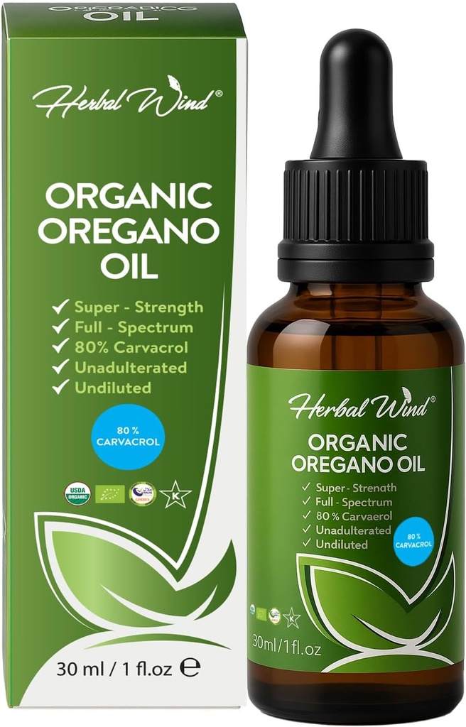 有機オレガノオイル - 1のFl Oz (30ml)、80%のCarvacrol USDAの有機性オレガノオイルの液体の低下、集中された植物は、非GMO、草の補足基づかせていました
