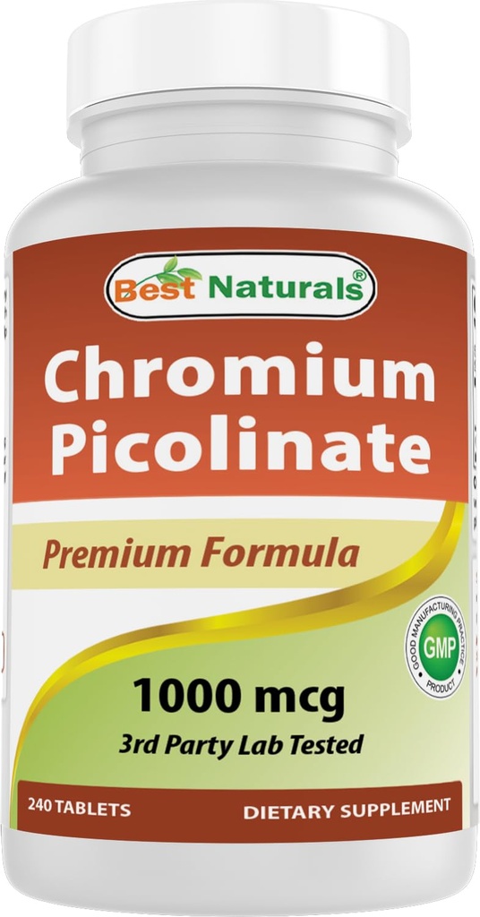 最高のナチュラルクロムピコリン酸塩1000mcg 240のタブレット