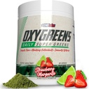 EHP Labs OxyGreensスーパーグリーンパウダー - Spirulina&Chlorellaスーパーフード、グリーンジュースパウダー&グリーンは、プレバイオティックファイバー、抗酸化剤&免疫サポート、30セルブ(Strawb)を配合しています。 マルガリータ