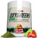 EHP Labs OxyGreensスーパーグリーンパウダー - Spirulina&Chlorellaスーパーフード、グリーンジュースパウダー&グリーンは、プレバイオティックファイバー、抗酸化剤&免疫サポート、30セルブ(Strawb)を配合しています。 マルガリータ