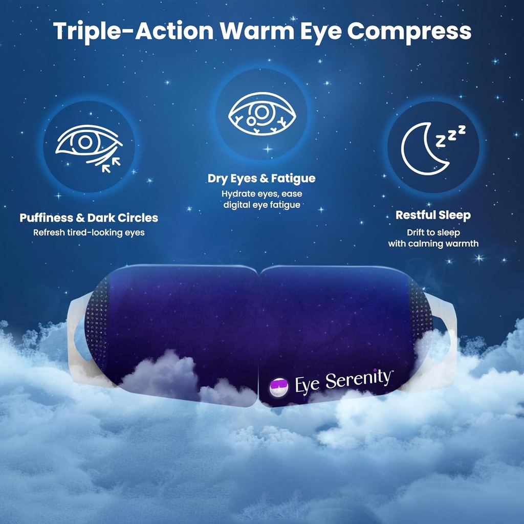 Steam Eye Mask Self-Heating Warm Compress for Dry Eye, Fast Relief for Stye, Puffy Sensitive Eyes - Moist Heat Mask for Sleep, 15 Pack