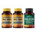 サンドフハーブ亜鉛50mg&シーモズブラックシードオイルアシュワガンダジンジャーブルドックルートサプリメント男性&女性用|米国製
