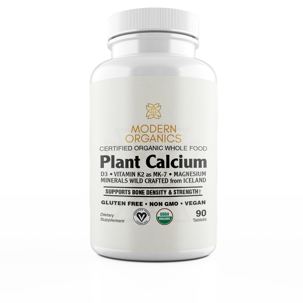 植物カルシウム | 1000mg 有機性アイスランド赤藻からビタミンD3、ビタミンK2、マグネシウム | 72 トレースミネラル | 90 ビーガン錠