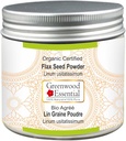 グリーンウッドエッセンシャルピュアフラックスシードパウダー(Linum usitatissimum)オーガニック認定100gm(3.5 oz)