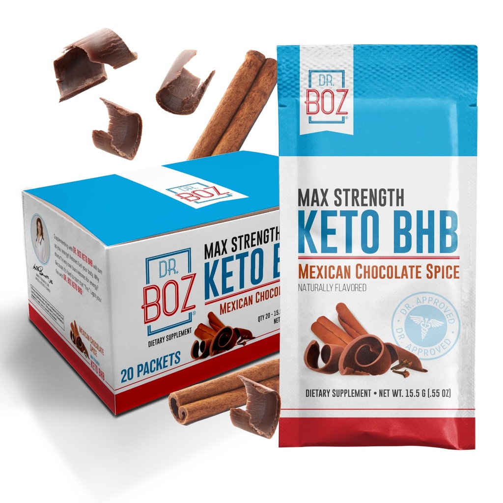 Dr. Boz - Keto BHBパウダー - メキシコのチョコレートスパイス、20サービング - Ketonesドリンク - エネルギーと削減された舗装 - 最大強度栄養補助食品 - 品質試験 - アメリカ製 - 10.9oz (310g)
