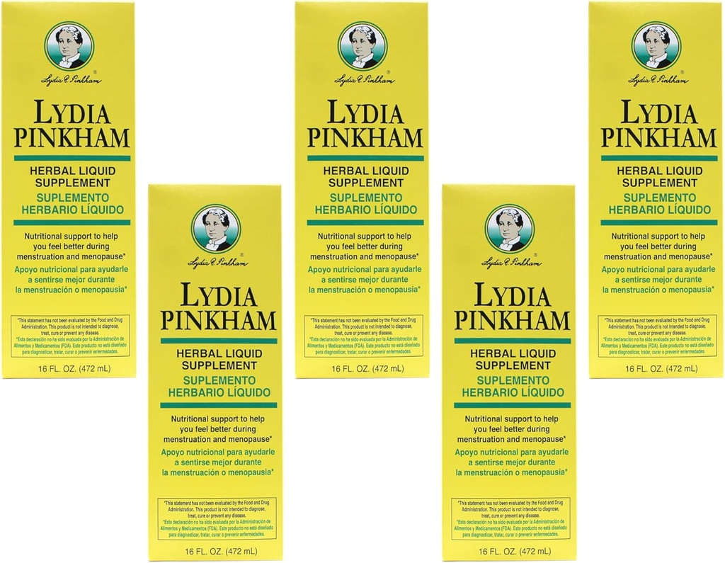 Lydia Pinkham の草の液体の補足 16 の oz (パッケージ 5)