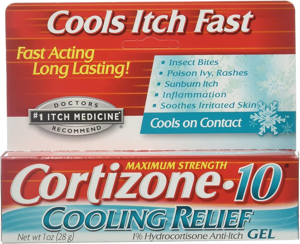 Cortizone-10の冷却の救助の反イッチのゲル1のoz (3)のパック