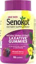Senokot の食事療法の補足の Laxative のガミー、自然な Senna のエキス、Gentle、Occasional の便秘からの一晩の救助、混合された果実味、90 の計算