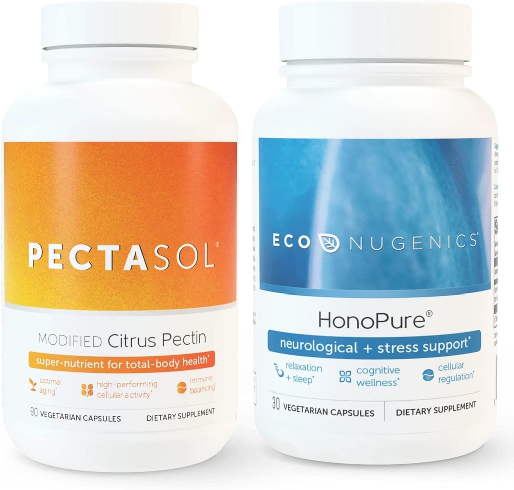 EcoNugenics Ultimate Cellular Health & Immune サポートパック | HonoPure - Magnolia Bark Extract 30カプセル | PectaSol-C 変更柑橘類、90カプセルバンドル