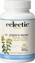 Eclectic Institute Raw Fresh Freeze-Dried Non-GMO St. John's Wort | Herbal Health Supplement、ポジティブ・ムードを促進 | 90 CT