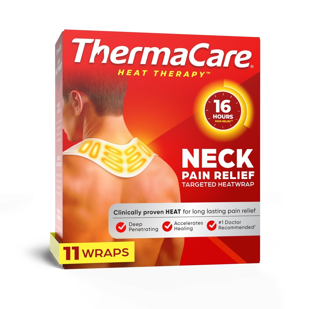 首及び肩の痛みの軽減のためのThermaCare熱は- 16-HourのTherapeutic熱の携帯用付着力のヒート パッド-薬物のない筋肉及び接合箇所の和らげるパッチ-大きい- 11-計算を包みます