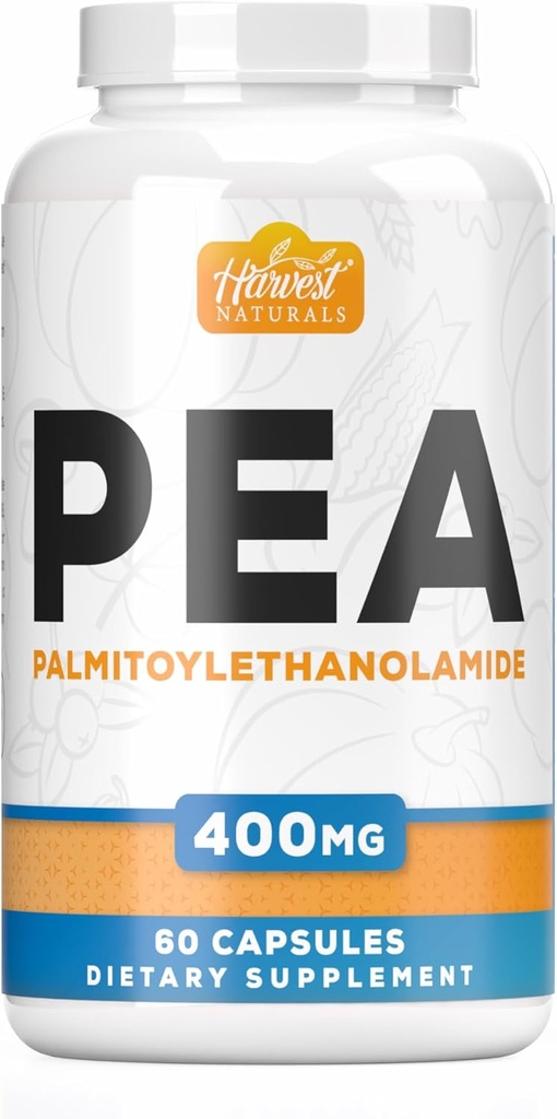 Palmitoylethanolamideのカプセル | Pea 400mg | 60の丸薬の計算 | 自然な炎症及び苦痛管理を促進して下さい | 実験室によってテストされる原料