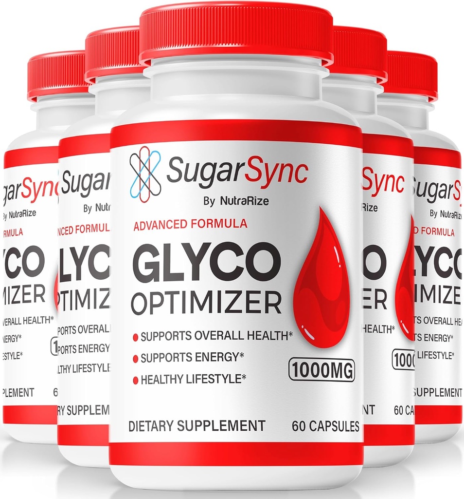 NutraRize (5パック) 砂糖 Sync Glyco Optimizer カプセル、公式 SugarSync Glyco Optimiser、砂糖 Sync ジョイントオプティマイザ、砂糖 Sync Gluco Cleanse Detox フォーミュラ、SugarSync Glycol レビュー(300カプセル)