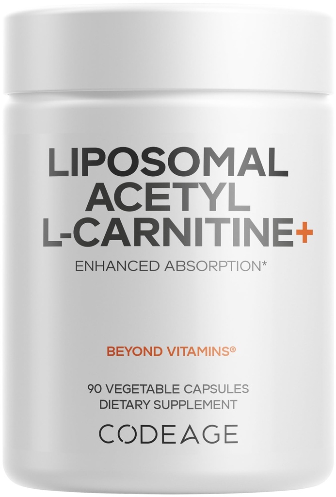 Codeage Liposomal Acetyl-L-Carnitine+の補足 - サービングごとの500のmgのアセチルL-Carnitine - 3-Monthの供給、Liposomal配達- Alcarの補足- L-Carnitine -非GMO、グルテンフリー、90のカプセル