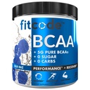 フィットコード超プレミアムBCAA 5Gの純粋なBCAAとプロベン2:1:1アミノ酸の比率は、ワークアウトの回復、リーンマッスル成長、持久力、30のサービング(ブルーレイズ)を投稿するのに役立ちます