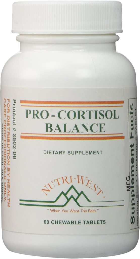 Pro-Cortisol バランス - Nutri West による 60 のChewable タブレット