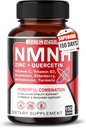 亜鉛、ケルセチン、ビタミンD3、エルダーベリー&ナトキナーゼとNMNH 600mg - 毎日のセルラーウェルネス&ヘルシーエイジングサポート - 150カプセル - 米国製