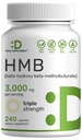 超強度 HMB は、サービングあたり 3,000 mg を補います, 240 カプセル | 第三者テスト | 筋肉の成長をサポート, 保持 & リーンマッスル質量 | 迅速なトレーニングの回復