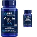 ライフエクステンションビタミンB6 250mg、100ベジタリアンカプセル& Folate&ビタミンB12、ベジタリアンカプセル、白、90カウント