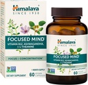 ヒマラヤは、Ashwagandha、Bacopa&L-Theanine for Focus、エネルギーと注意、60カプセル、1ヶ月の供給、ビーガン、グルテンフリーに重点を置いた