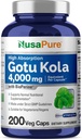 NusaPure Gotu Kola Capsules 20:1 Extract, 200 mg Equivalent to 4000mg Per Veggie Caps, 200 Count, Non-GMO, Vegan, Bioperine - Traditional Herb Extract