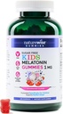 NatureWiseキッズメラトニン1mgの子供の年齢のための砂糖フリーグミ4&アップ - 睡眠補助食品を形成するノンハビット - ビーガン、ノーグルテン、非GMO - 180カウント[6ヶ月の供給]