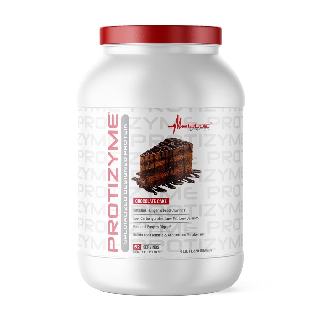 メタボリック栄養、Protizyme、100%の乳清蛋白質の粉、高い蛋白質、低い炭水化物、低い脂肪の乳蛋白質、消化器系酵素、24の必須ビタミンおよび鉱物、4ポンド、52のサービング