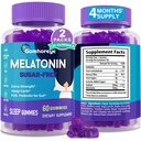 メラトニンは大人のための30mg - リラックス&ソーシングのための最大強度のメラトニンガングミー、免疫、腸の健康とpHバランス、砂糖無料-120カウントのためのFOSとExogenousメラトニンサプリメント