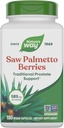 Nature's Way Saw Palmetto Berries, Traditional Prostate Support*, 585 mg per serving, Non-GMO Project Verified, Vegan, 180 Capsules