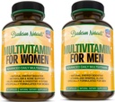 Women's Multivitamin Supplement + Men's Multivitamin Supplement. Vitamins A C D E & Vitamin B Complex.Immune & Female Support.Improves Cardiovascular & Prostate Health. Antioxidant & Natural Energizer