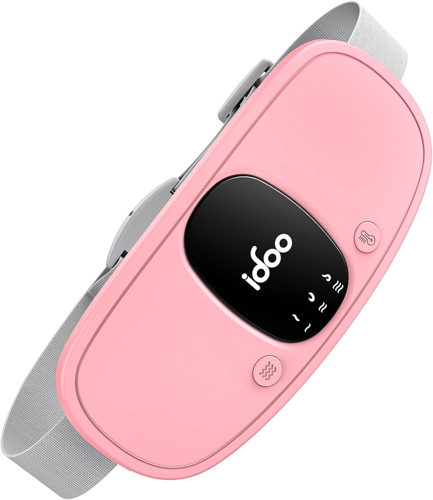 期間のクランプ、FSAの適格な項目、女性のためのクリスマスのギフトのためのiDOOのヒート パッド、月経のクランプ救助のためのコードレスの背部腹熱パッド、期間の暖房ベルト、ピンク