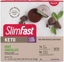 SlimFast Keto脂肪爆弾スナックカップ, ミントチョコレート, 減量のためのケトスナック, 0gを追加砂糖と低炭水化物, 14 カウントボックス (パッケージメイラリー)