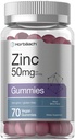 ホアバハチ亜鉛50mg | 70グミー | ミックスベリー風味 | ヴィーガン、非GMO、グルテンフリーのフォーミュラ | 亜鉛クエンタリサプリメント