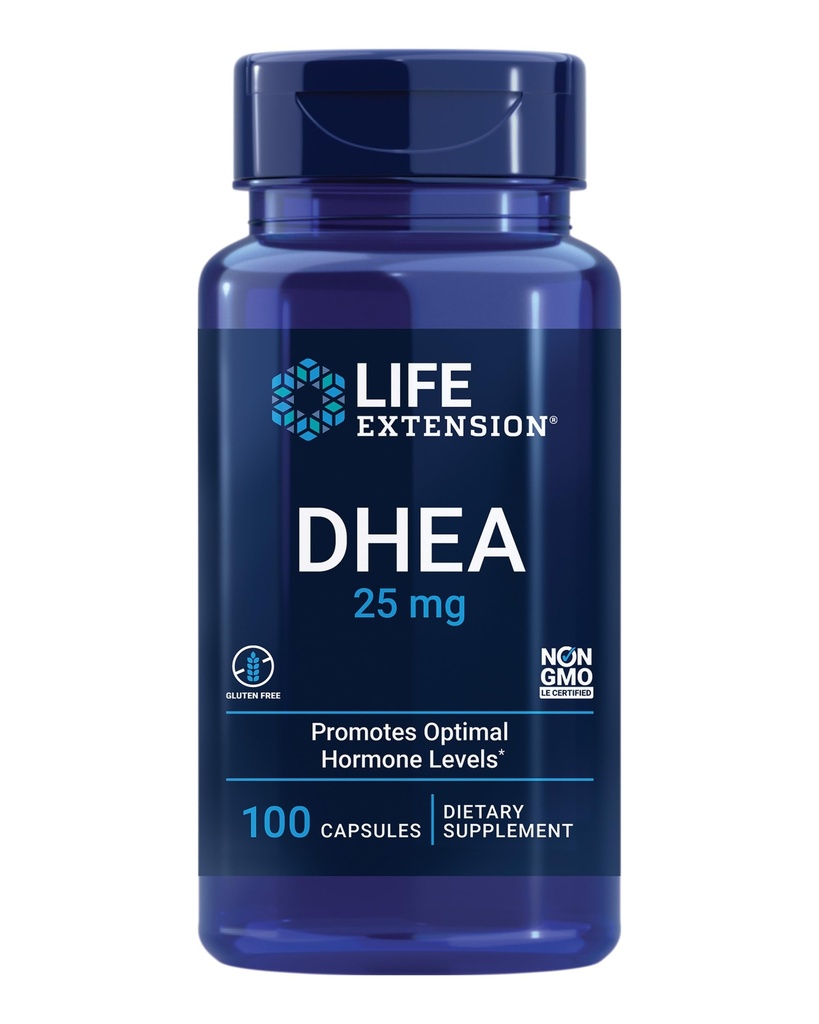 ライフエクステンションリチウム1000 mcgとDHEA 25 mg - 脳の健康、アンチエイジング、長寿、免疫&性的健康サプリメント - 100 カウントそれぞれ