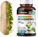 BIO KRAUTER Resveratrol の補足は 600 の mg - 100 の計算-自然な酸化防止源- 98% の純粋なトランス Resveratrol の粉-ビーガンをカプセル化します