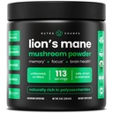 NutraChamps 有機ライオンマネパウダー - 2000mg メモリ、フォーカス、免疫サポートのための強力な向知性 - ビーガンライオンのマネキノコパウダーサプリメント、自然にベータ-グルカンを占有 - 8oz