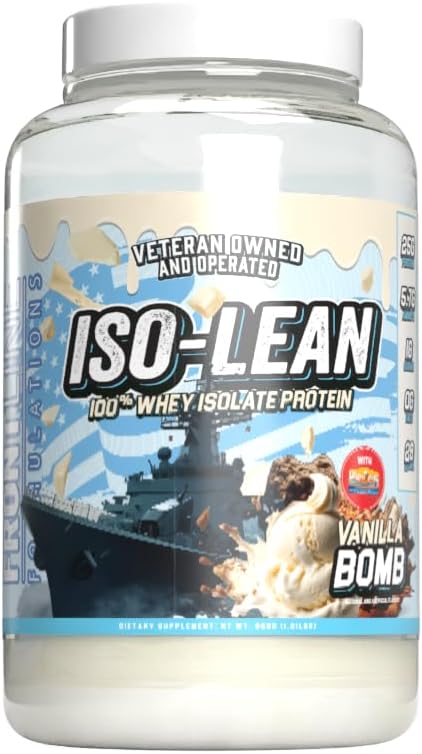 Isolean、100%のWhey蛋白質の隔離、速い吸収、Iso Lean、低い砂糖、Maximizeの回復、サービングごとの25グラム、ベテランは所有し、作動させました(28のサービング、バニラ豆)