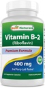 Best Naturals Vitamin B2 (Riboflavin) 400mg - Migraine Relief - Veggie Capsules - Conezyme Precursor - 120 Count