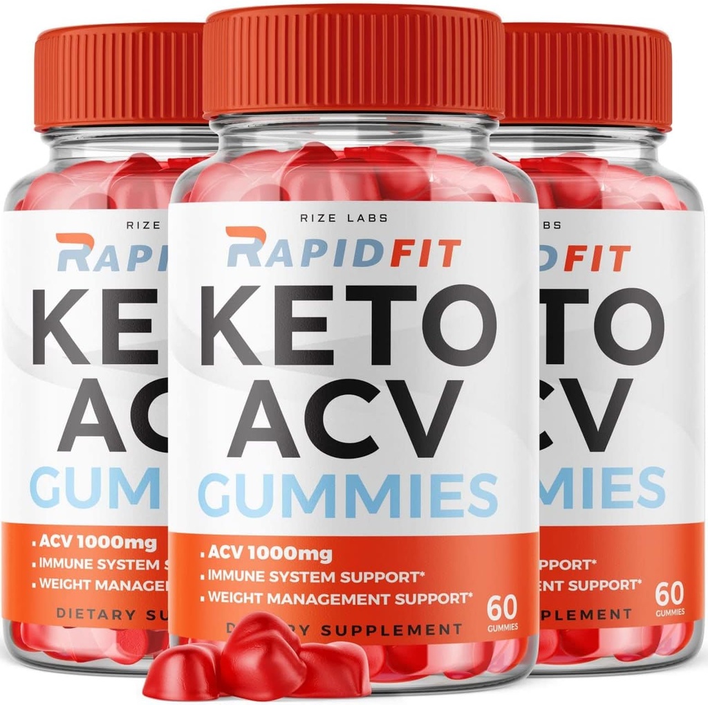ライズラボ - RapidFit Keto ACV グミズ Apple Cider Vinegarサプリメントで高度な減量のための余分な強度のためのベリー脂肪を減らすのに役立ちます(180 グミズ)