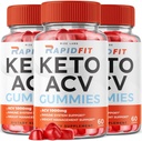 rize labs - RapidFit Keto ACV Gummies for Advanced Weight Loss with Apple Cider Vinegar Supplement Helps in Reducing Belly Fat for Extra Strength (180 Gummies)