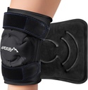 膝の痛みの軽減、外科の後の大きい再使用可能な覆いのためのAPEXUPのアイスパック、傷害のための適用範囲が広いゲルの冷たいパック、背部、肩、肘、足首および足のための痛みの軽減(黒、L、1PK)