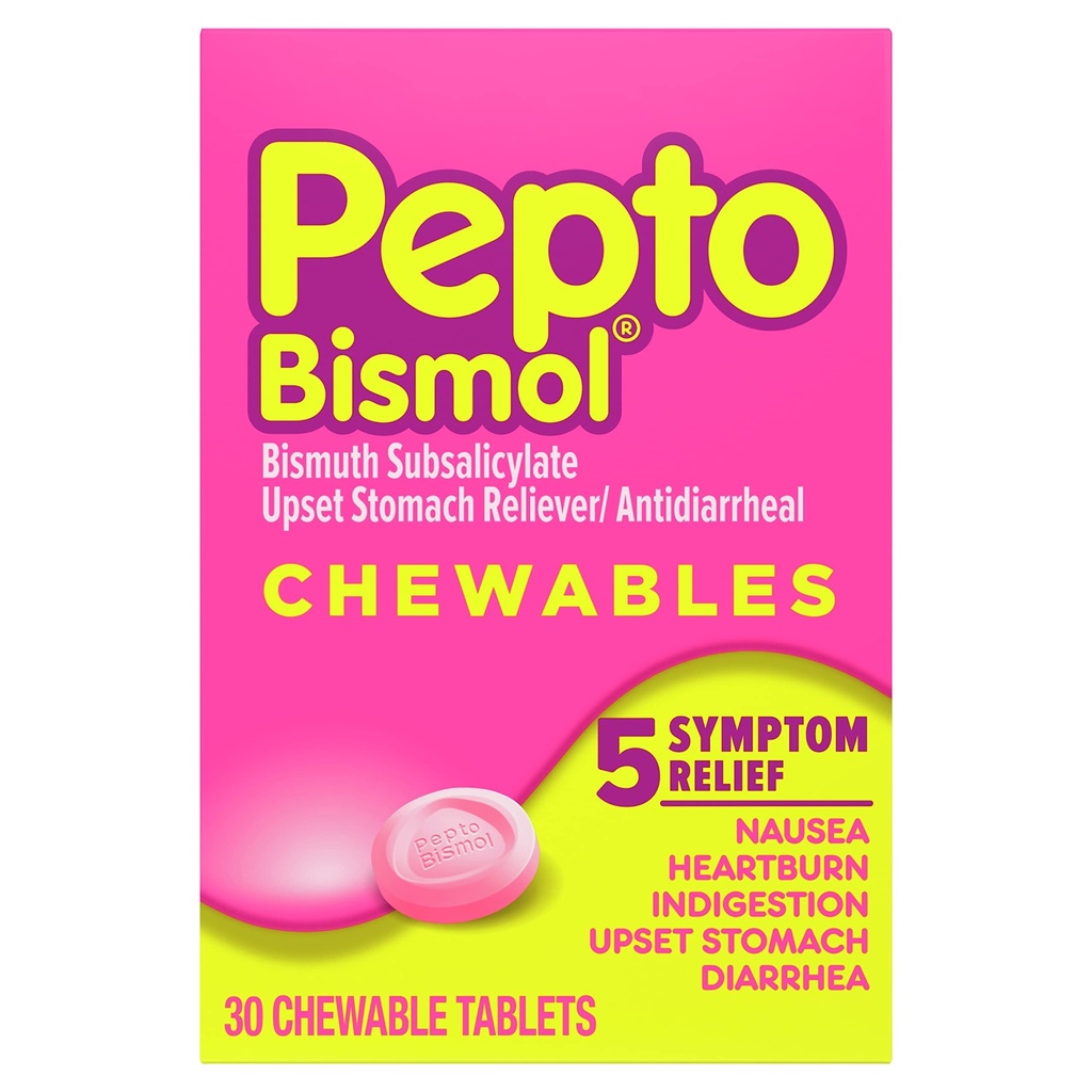 PeptoのBismol Pepto-BismolのChewableタブレット、30のct、