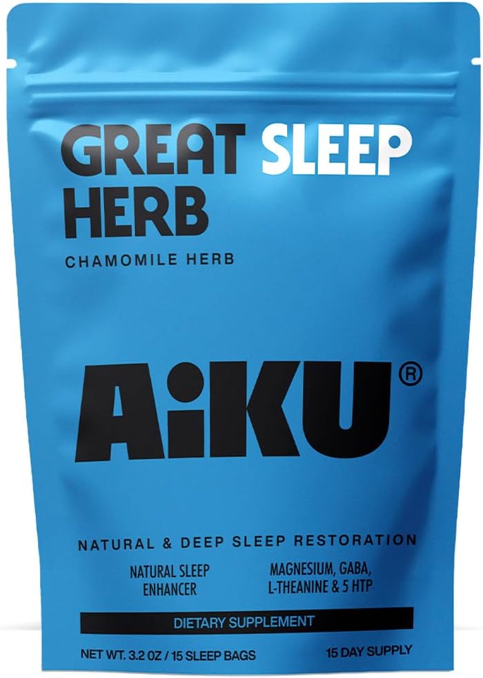 眠りのヘルブ | 眠りとリラックスのために | GABA、マグネシウム&5-HTPによるカモミールティー | プレミアムハーブ睡眠サポート | アメリカ製 15 ティーバッグ (15 日の供給)