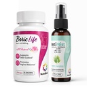 NutraBlastのホウ素酸の腟の坐骨600mg (30の計算) w/Intimistの精油のブレンドのスプレー(2つのflのoz)
