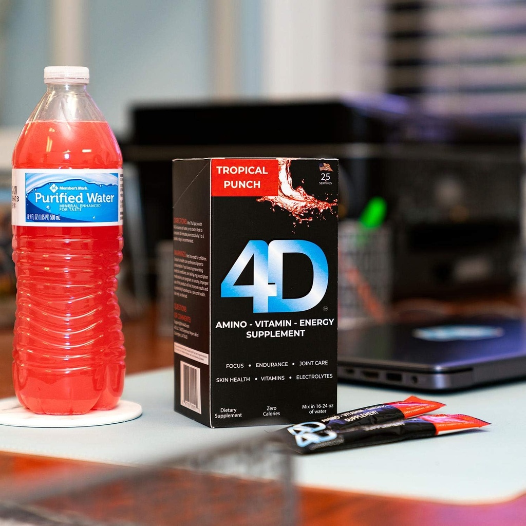 4Dクリーン エネルギー Amino-Vitamin-Energy-Supplement 1 パック、25Count の 25 単位