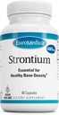 EuroMedica Strontium - Bone Health & Strength Support Supplement - Dietary Supplement with Vegan Capsules - Health Supplement with Strontium Citrate for Superior Absorption - 60 Capsules