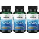 スワンソンGABA - アミノ酸サプリメントは、カルシウムとリラックスを促進し、残りの眠りをサポート - 健康なストレスレベルをサポートするための高効力式 - (100カプセル、500mg各) (3パック)