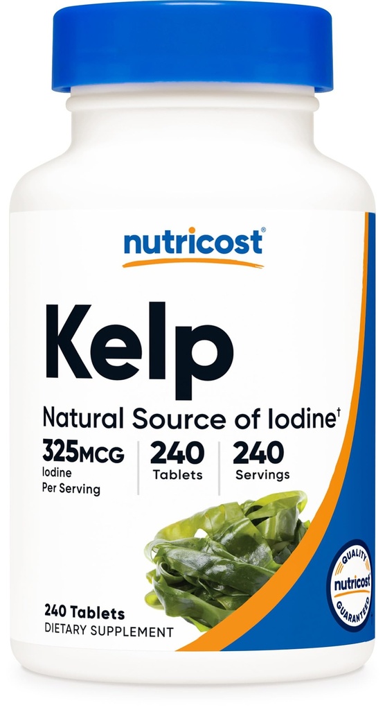 Nutricost Kelpタブレット、Iodineの325mcg、240錠 - 非GMO、グルテンフリー