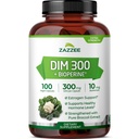 Zazzee DIM 300 カプセルあたり mg, 100 カウント, プラス 10 mg BioPerine, エストロゲンバランス, ホルモンのアクネ, 更年期サポート, ホルモンバランス, Diindolylmethane, ビーガン, オールナチュラル, GMO, 米国製