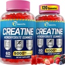 男性のためのクレアチンの Monohydrate のガミー及び女性は タウリン、ビタミン B6 及び B12 のクレアチンの Monohydrate のガミーを増加強さ、エネルギー、持久力、筋肉、有機性 (2 パック) と前ワークアウトのガミーを前にします